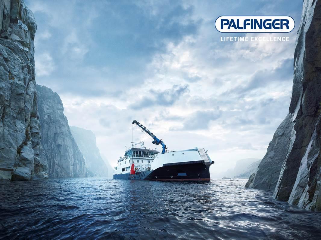 Судовой гидравлический кран PALFINGER для различных работ от компании СБС 